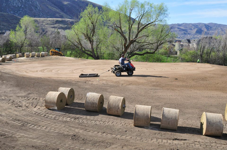 Sod Grass installation by The Turf Company at Hidden Valley Country Club, Sandy, Utah